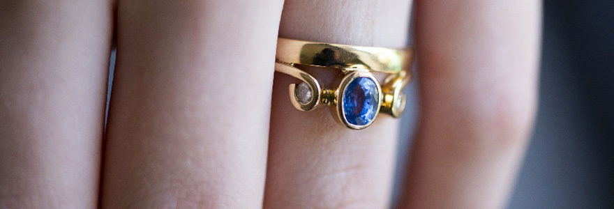 bague de fiançailles Saphir